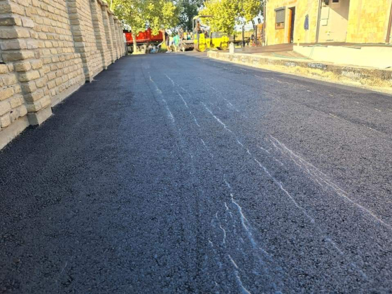 Elkészült pályaszerkezet.