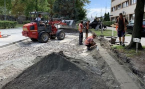 CKT beton készítése a térkő alá.
