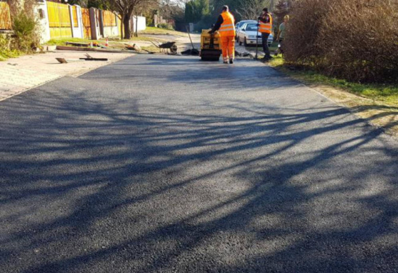 Elkészült pályaszerkezet aszfaltból